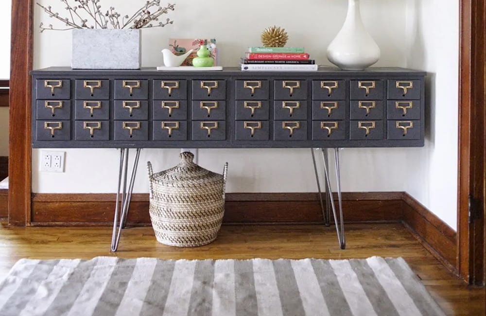 Card Catalog Into Credenza @ jodibailey62 / Pinterest.com