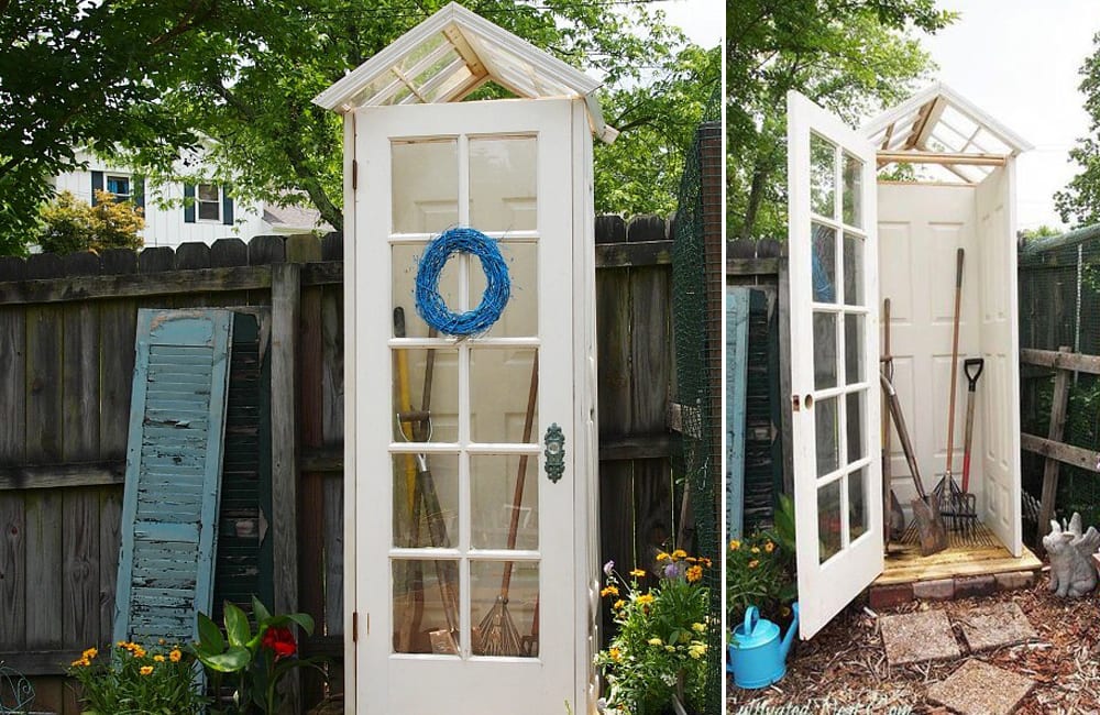 French Door Into Garden Shed @FreshPatio / Pinterest.com